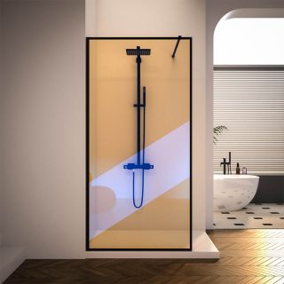 Душевая перегородка Veconi Korato KR-81BС, 800x2000, черный матовый, хамелеон